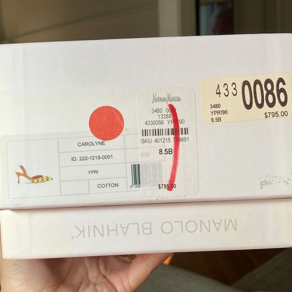 Manolo Blahnik Women's Floral Orange and Yellow Heels - Picture 5 of 8